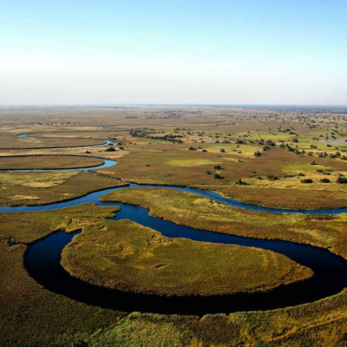 the okavango delta aerail view