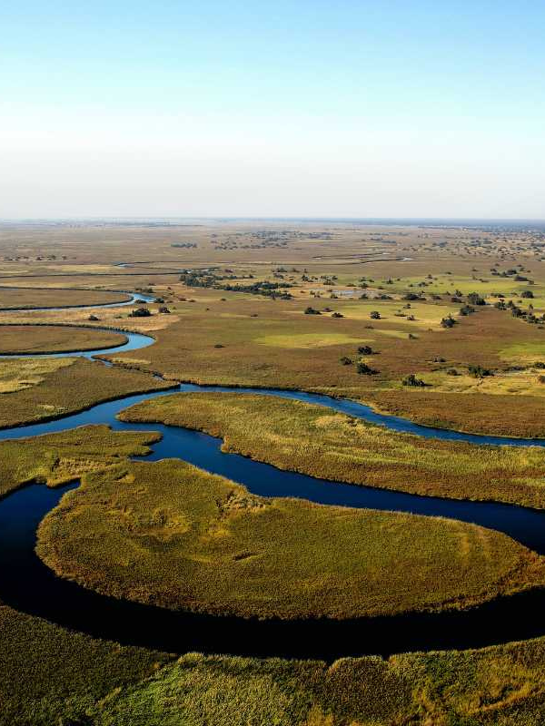 the okavango delta aerail view
